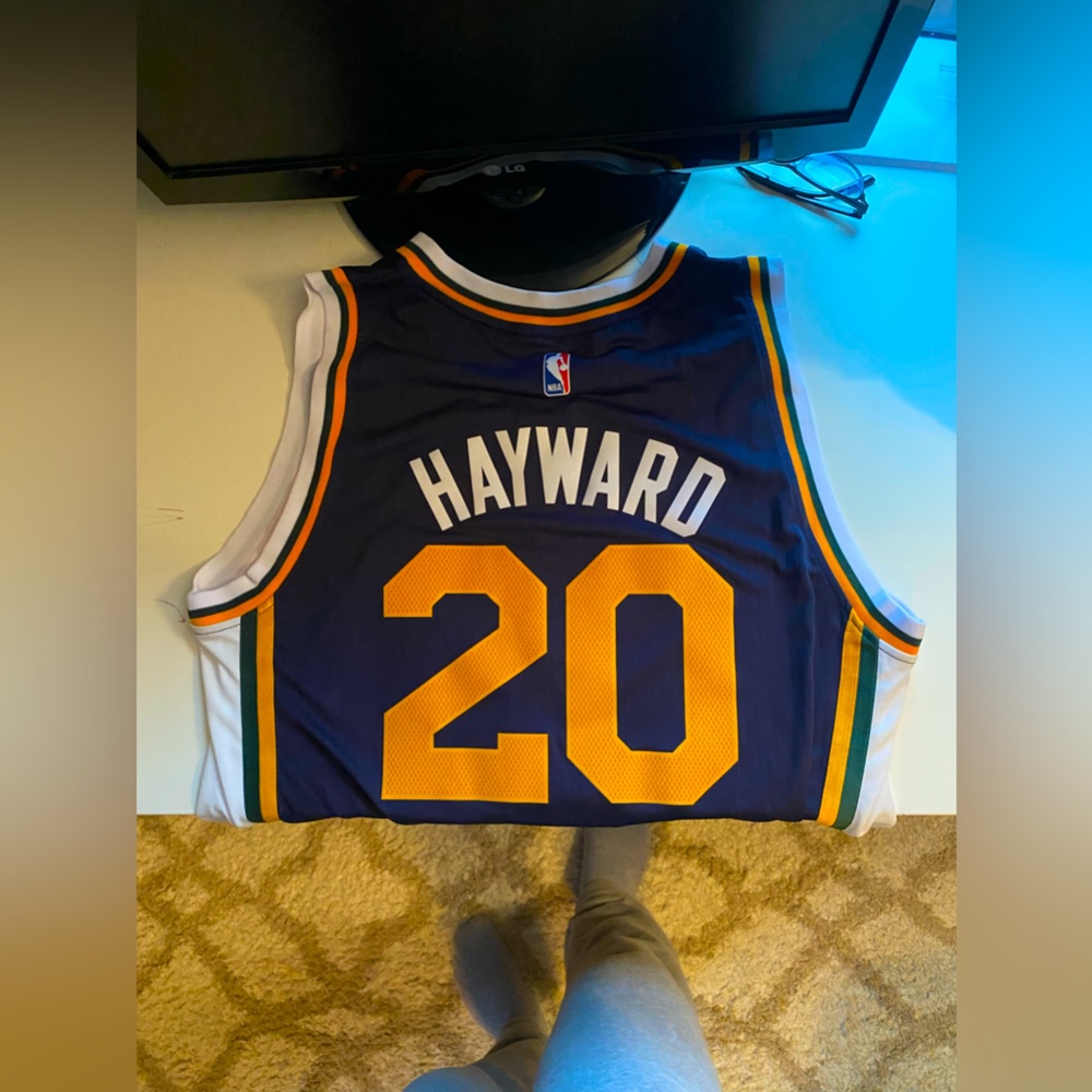 Authentic Adidas Throwback Gordon Hayward Utah Jazz Collectors Jersey
